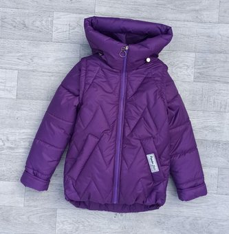 Детская демисезонная куртка-жилетка на девочку курточка весна-осень фиолетовая 122-152р