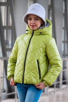 Демисезонная куртка на девочку подростковая курточка весенняя зеленая 140-164р 164