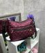 Женская сумка из плащевки стеганая средняя стильная городская бордовая плащевка