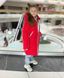 Зимняя куртка пуховик на девочку удлиненная курточка теплая красная 116-134р