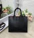 Женская сумка-шопер квадратная стильная вместительная черная с красным экокожа