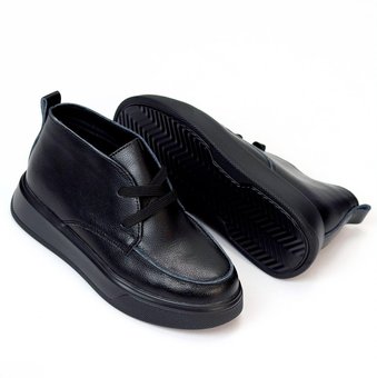 Женские ботинки лоферы демисезонные кожаные на шнуровке черные натуральная кожа 38